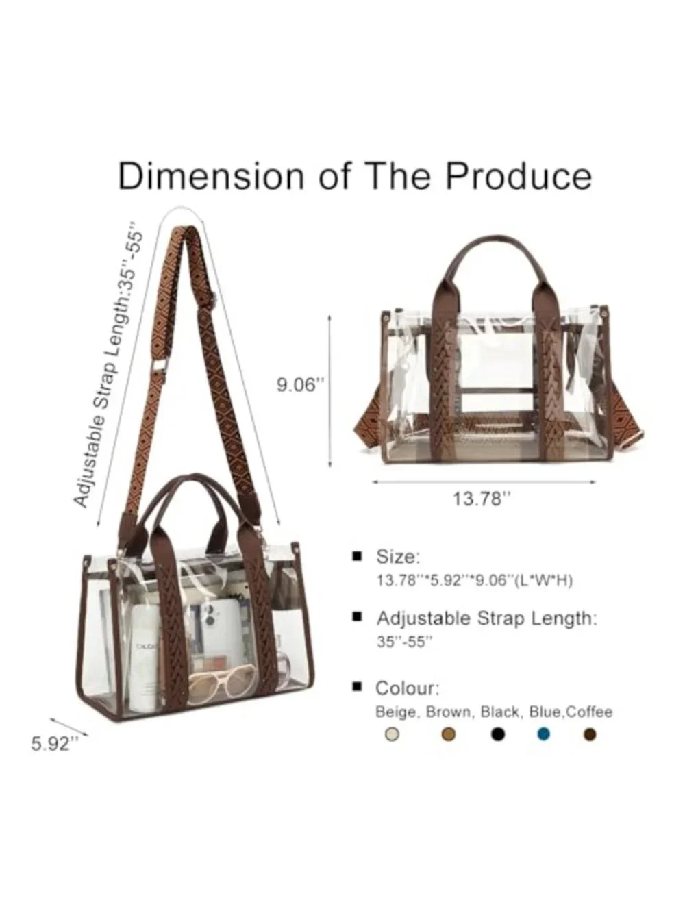 N/A clear tote